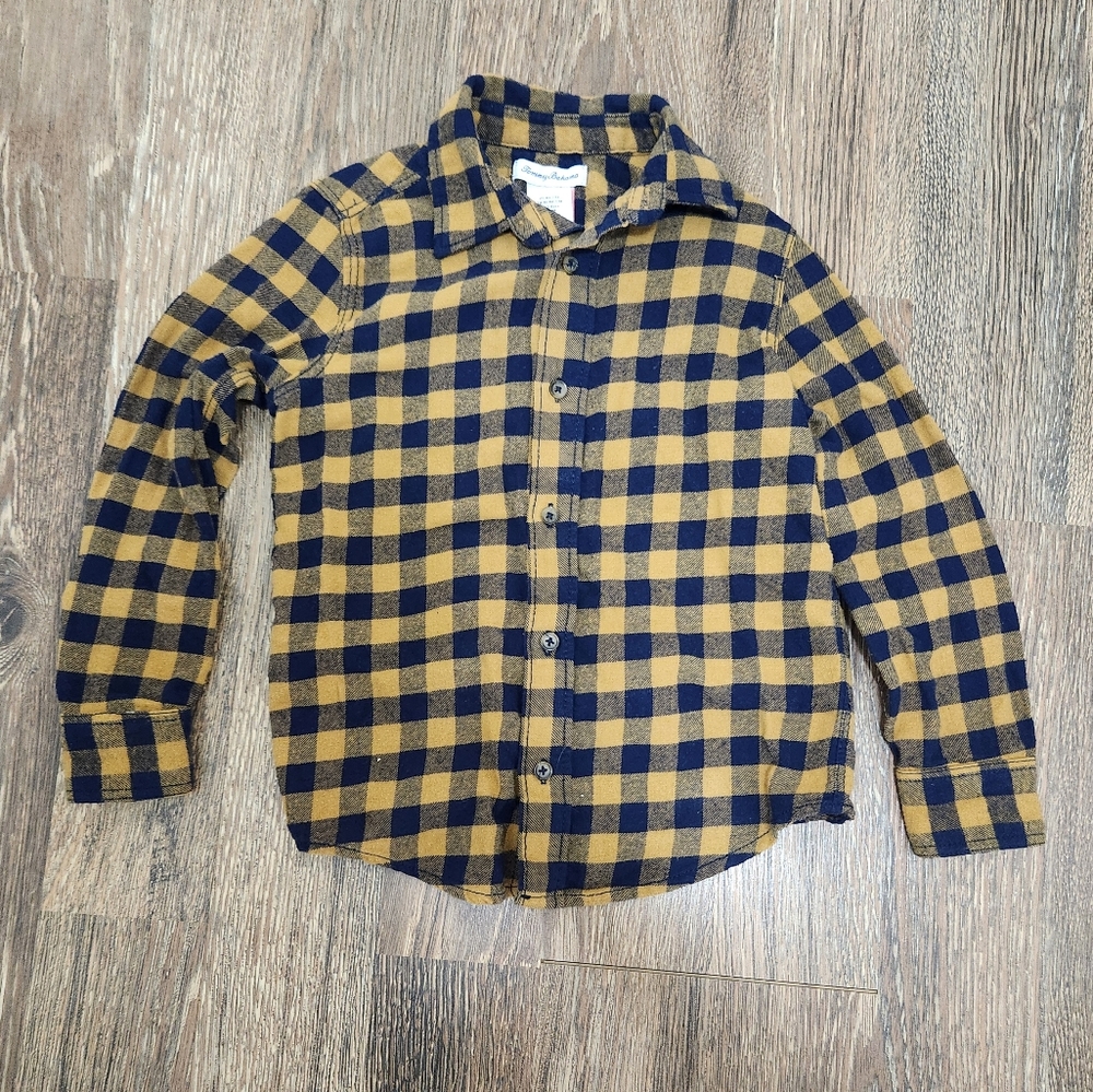 Boys Tommy Bahama Long Sleeve Button Up Plaid Size M
